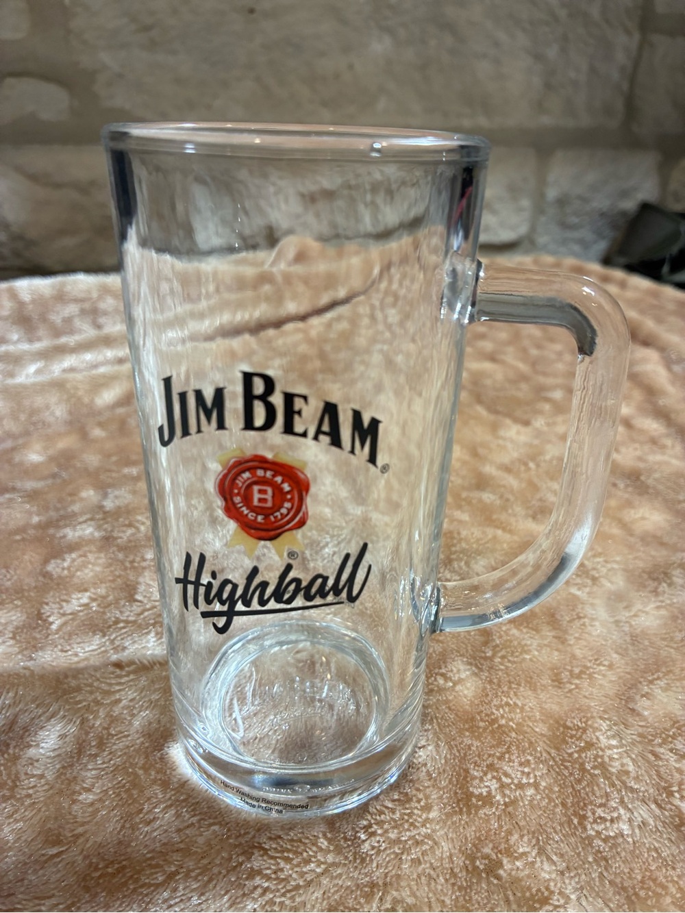 Jim Beam Highball Glass Drinking Mug - Clear